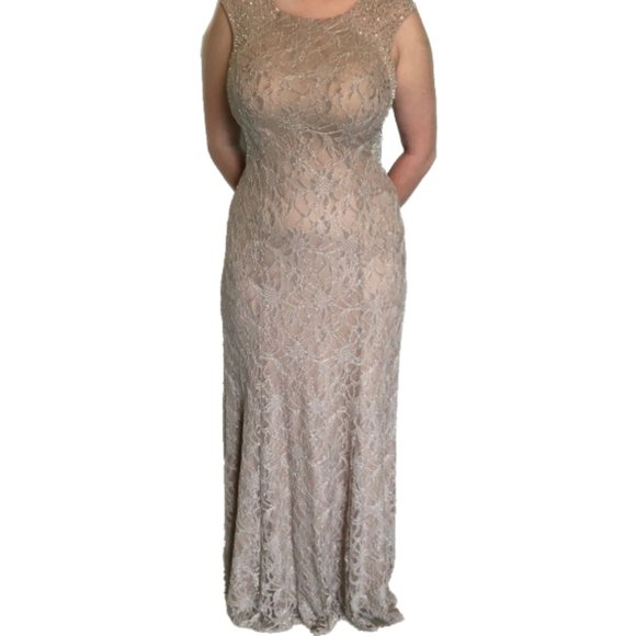 Cache Lace & Rhinestone Evening/Formal/Prom Gown - Picture 1 of 7